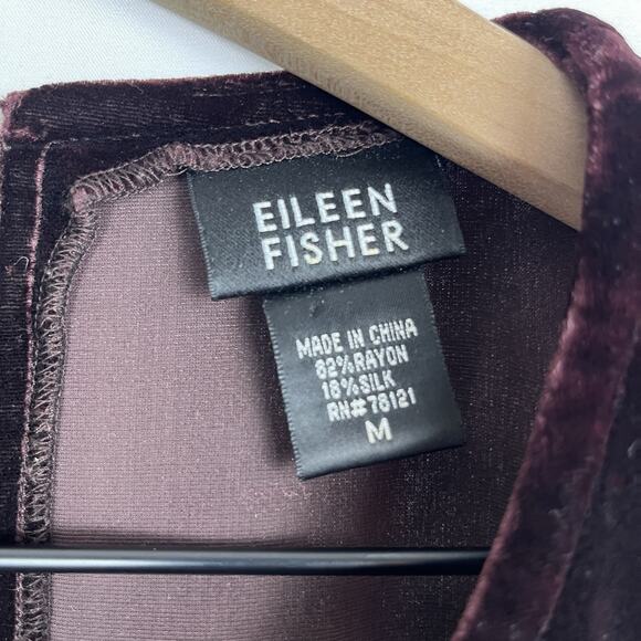 Women’s Eileen Fisher 3 PC Silk Skirt Velvet Top + Jacket Purple M Event Wedding - Picture 13 of 16
